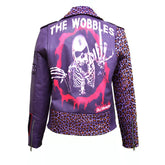 Jaguar Print Biker's Clothing, Patchwork Fashion Cowhide Leather, Social Distortion Punk Rock Jacket, Wobbles Sex Pistol Men, Belted Outfit,